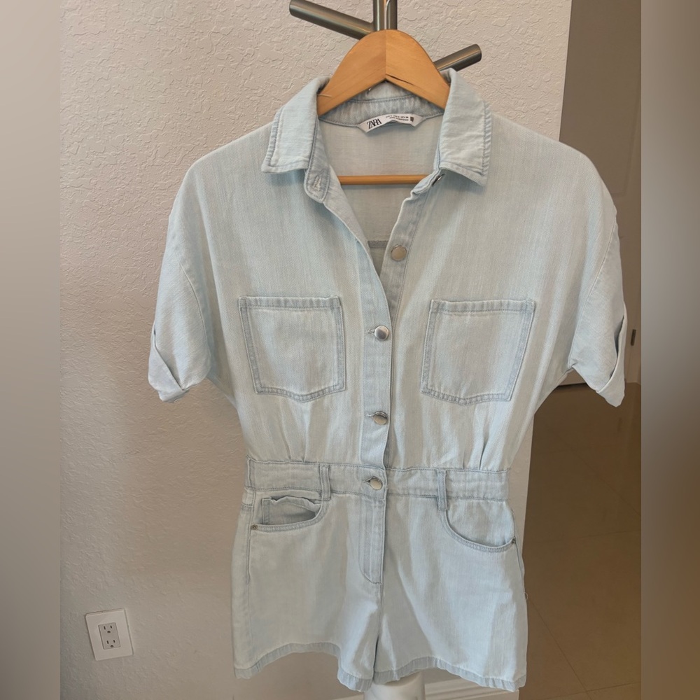 Zara Sky Blue Denim Shirt